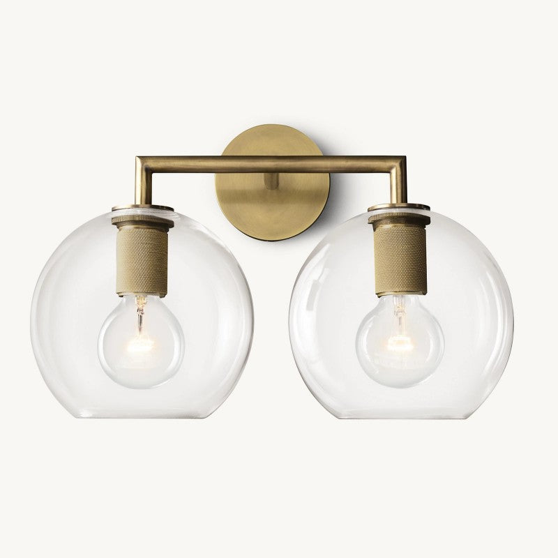 Navier Globe Shade Double Sconce