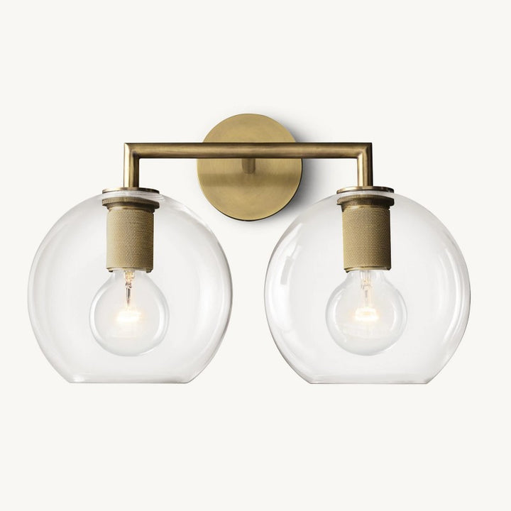 Navier Globe Shade Double Sconce