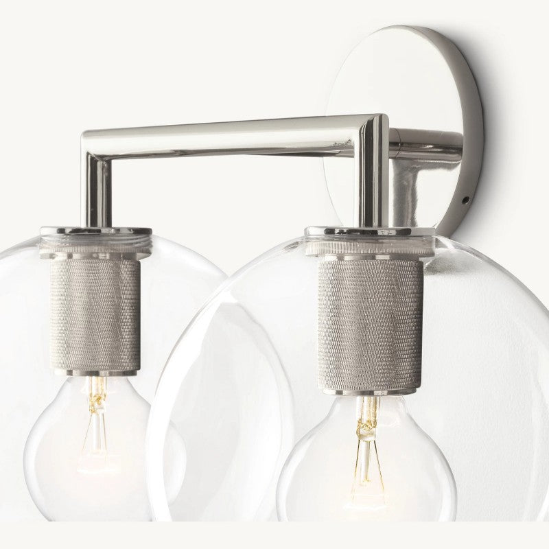 Navier Globe Shade Double Sconce