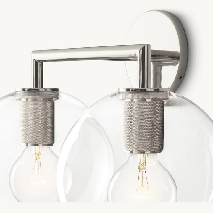 Navier Globe Shade Double Sconce