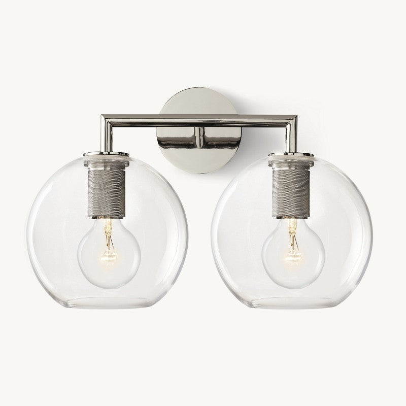 Navier Globe Shade Double Sconce