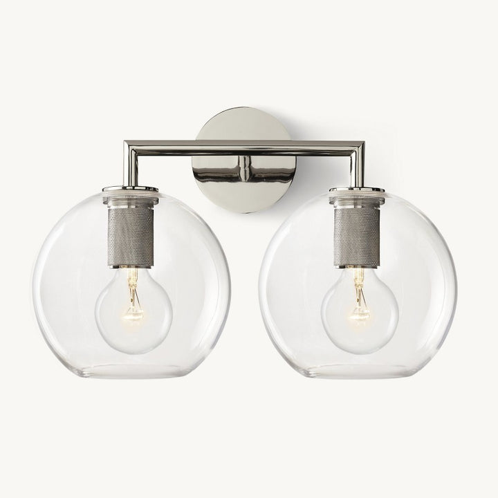 Navier Globe Shade Double Sconce