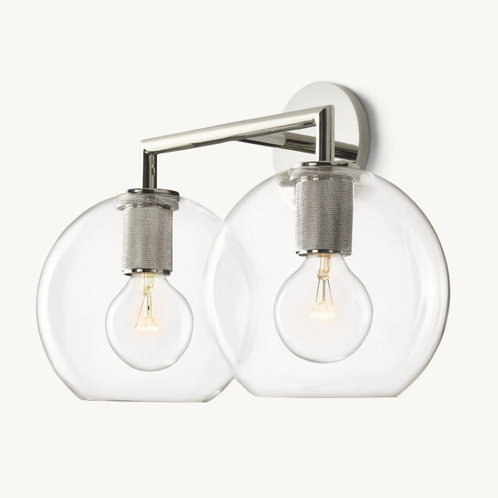 Navier Globe Shade Double Sconce