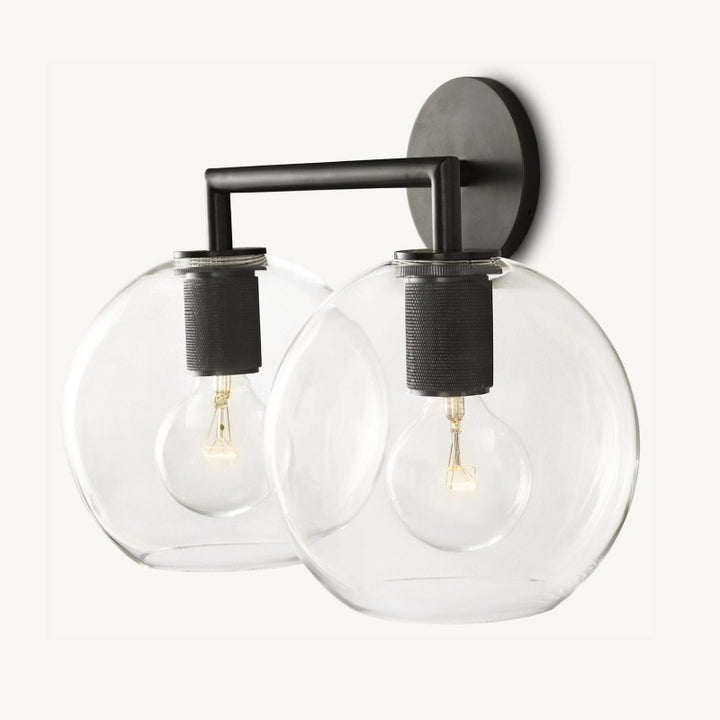 Navier Globe Shade Double Sconce