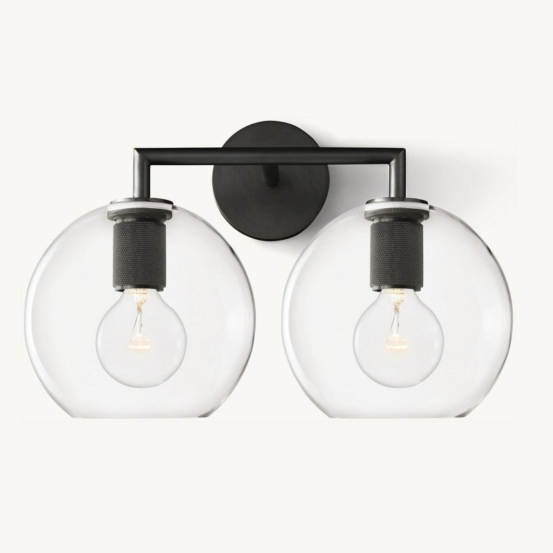 Navier Globe Shade Double Sconce