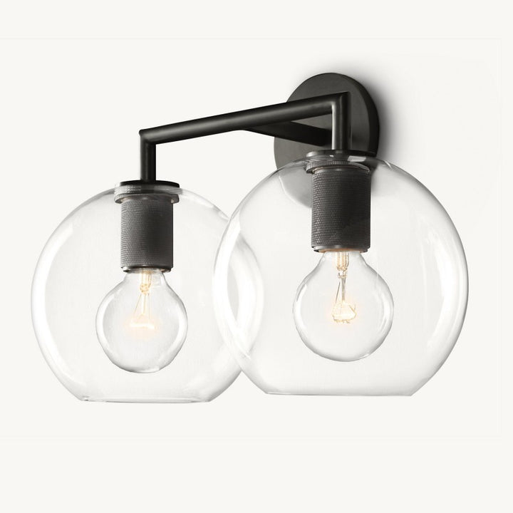 Navier Globe Shade Double Sconce