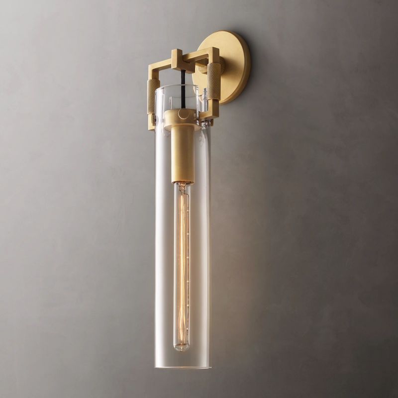 Navier Glass Cylinder Wall Sconce
