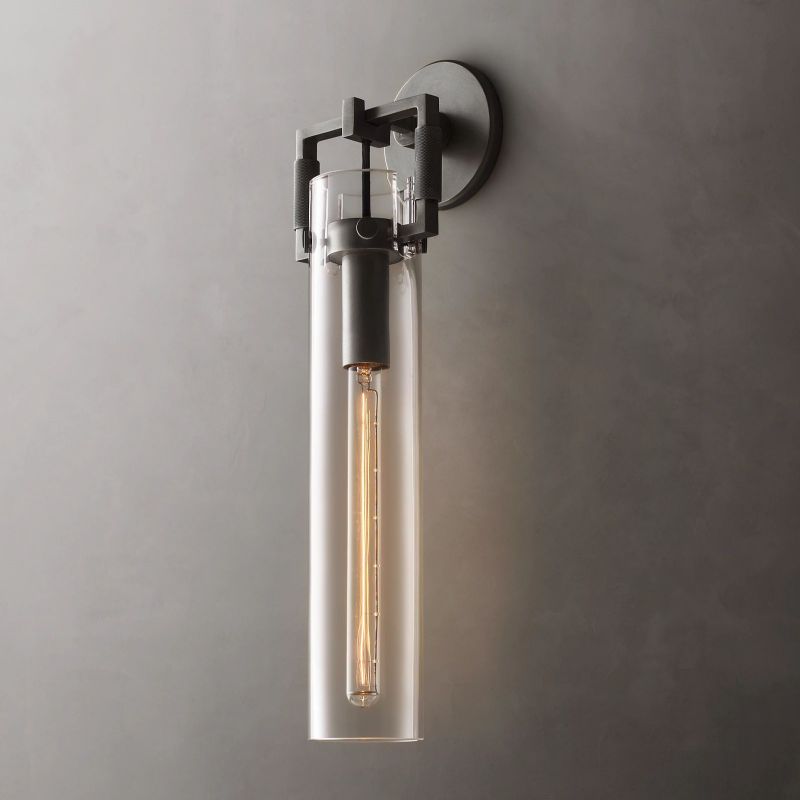 Navier Glass Cylinder Wall Sconce
