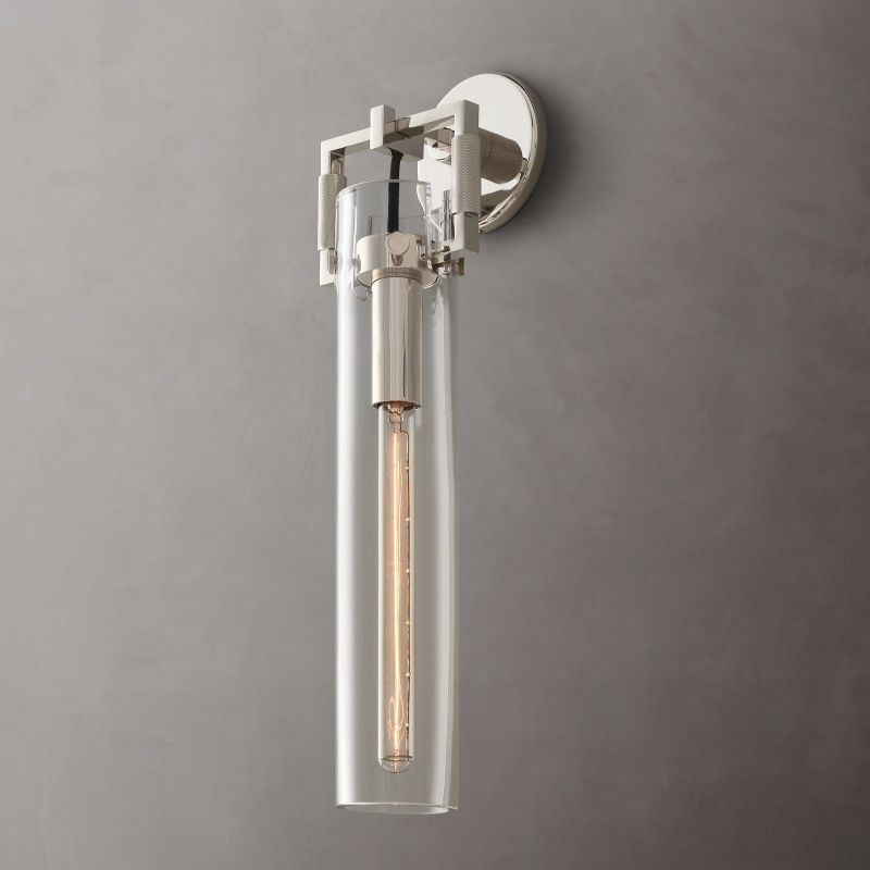 Navier Glass Cylinder Wall Sconce