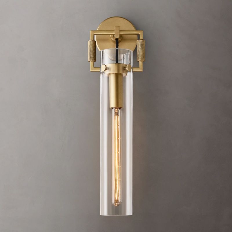 Navier Glass Cylinder Wall Sconce