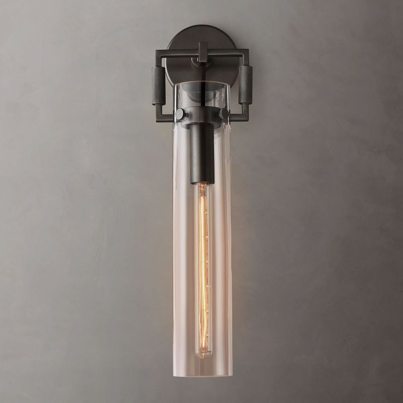 Navier Glass Cylinder Wall Sconce