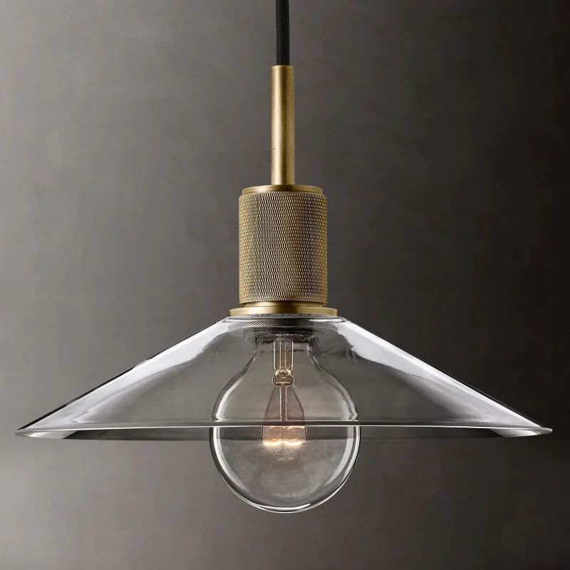 Navier Glass Slope Shade Island Pendant