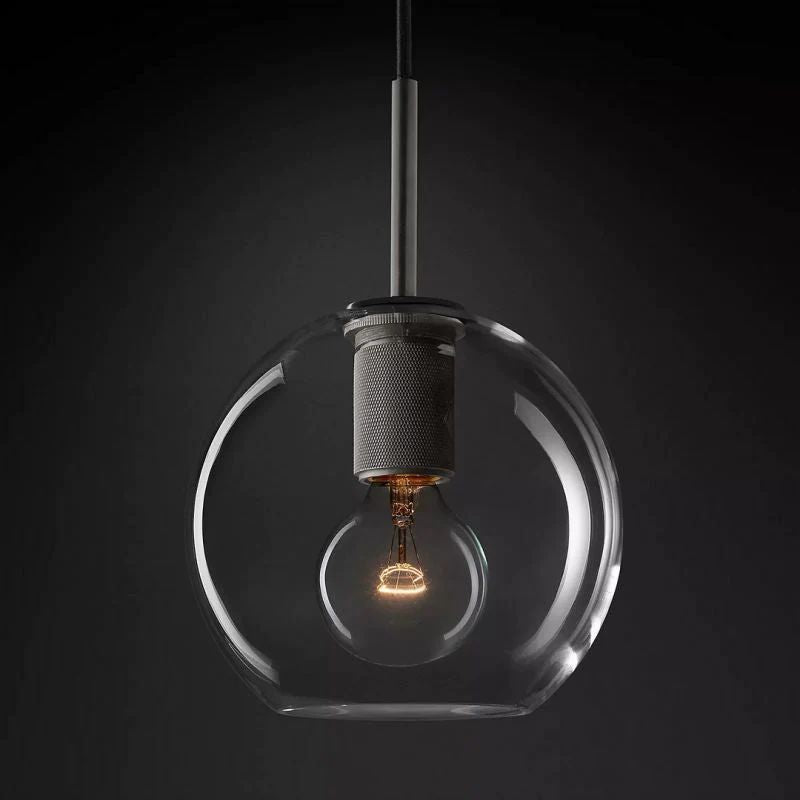 Navier Globe Shade Bedroom Pendant Light 8"