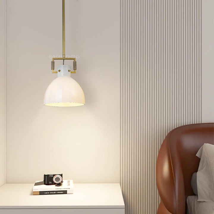 Navier Milk Glass Cloche Pendant