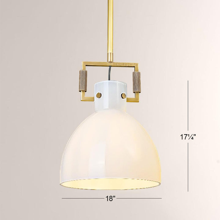 Navier Milk Glass Cloche Pendant