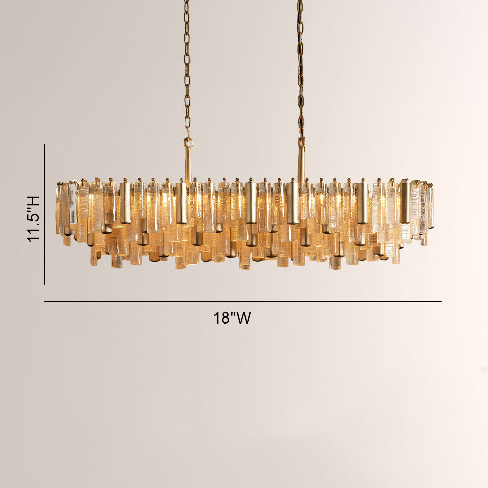 Neva Glass Linear Chandelier