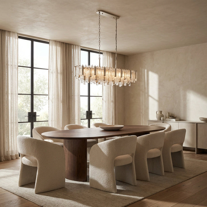 Neva Glass Linear Chandelier