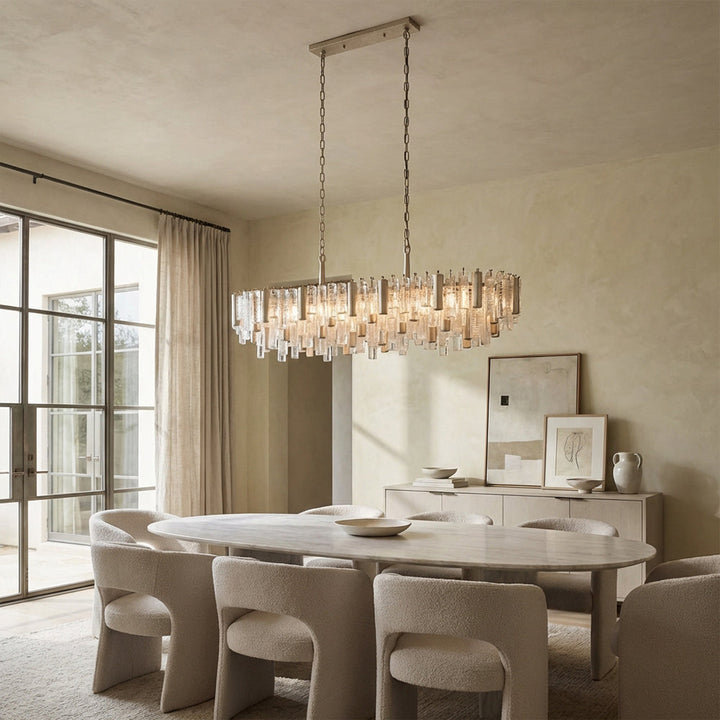 Neva Glass Linear Chandelier