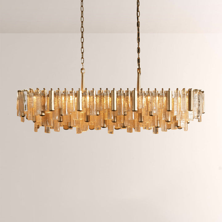 Neva Glass Linear Chandelier