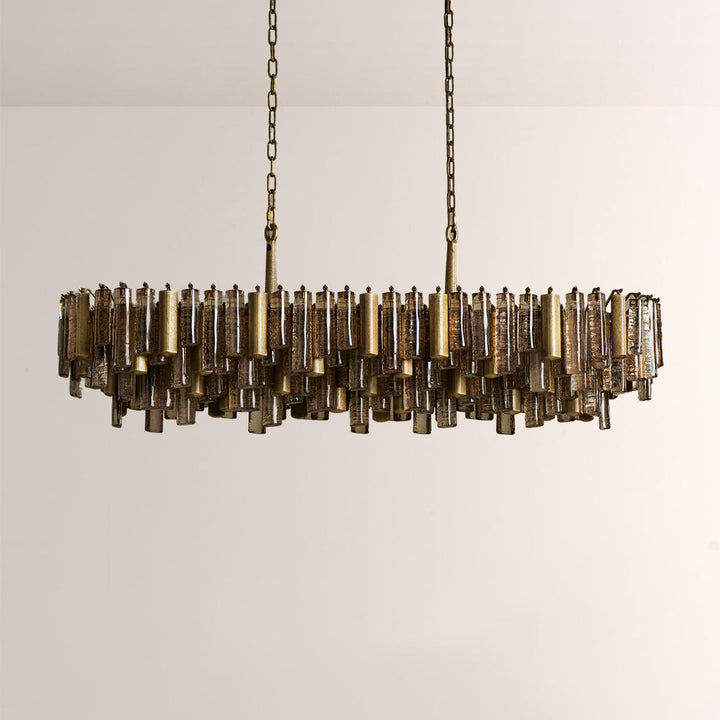Neva Glass Linear Chandelier