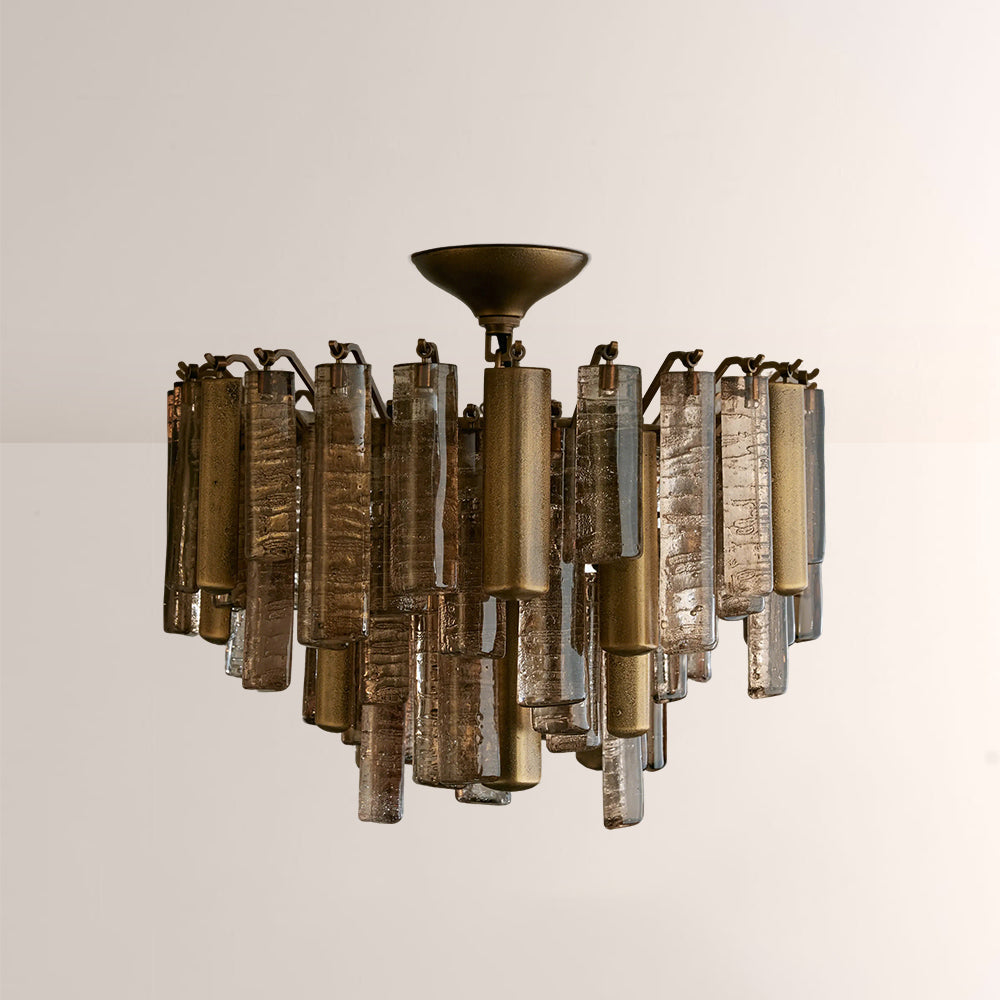 Neva Glass Round Flush Mount