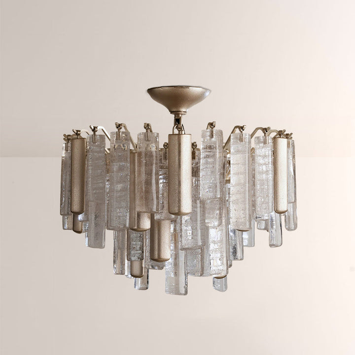 Neva Glass Round Flush Mount