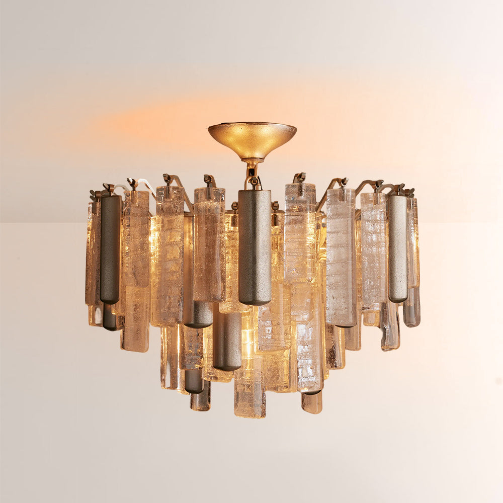 Neva Glass Round Flush Mount