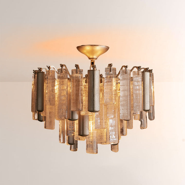 Neva Glass Round Flush Mount