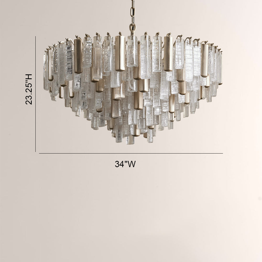 Neva Round Glass Chandelier