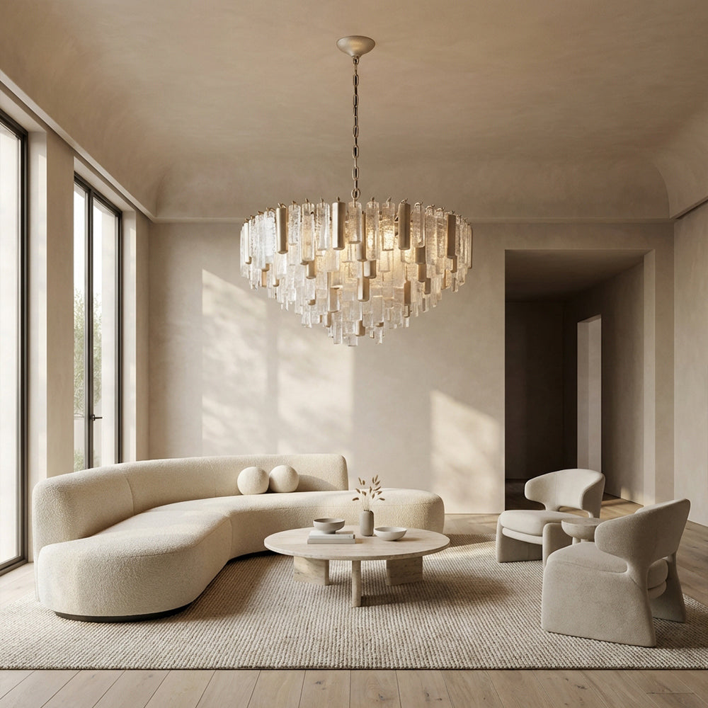 Neva Round Glass Chandelier