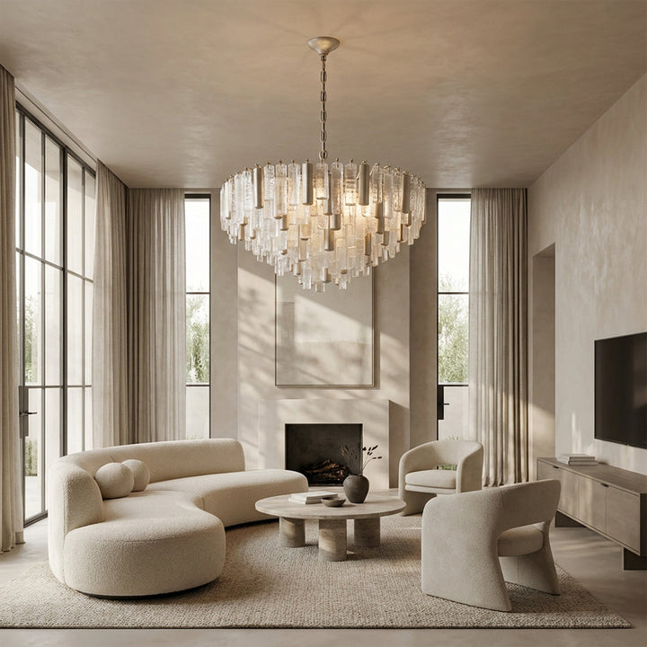 Neva Round Glass Chandelier