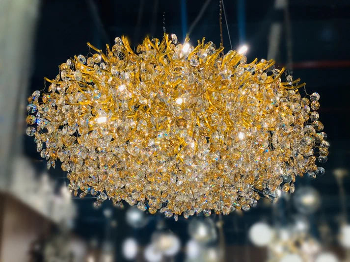 New Modern Light Luxury Branch Crystal Chandelier