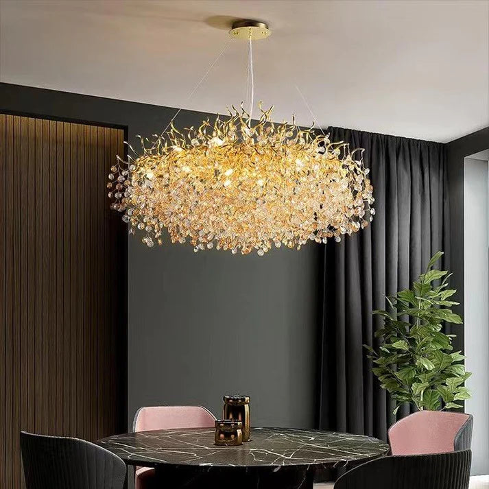 New Modern Light Luxury Branch Crystal Chandelier
