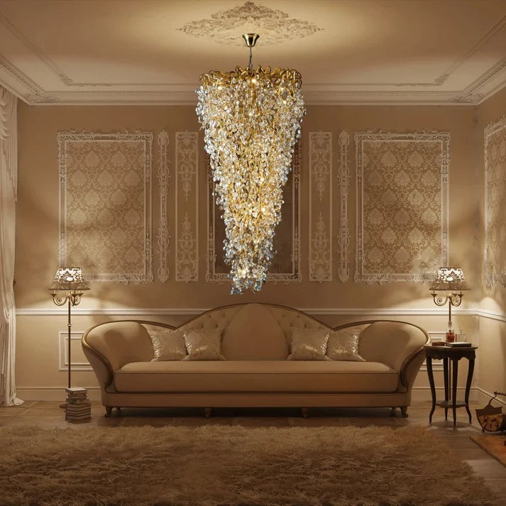 New Modern Light Luxury Branch Crystal Chandelier