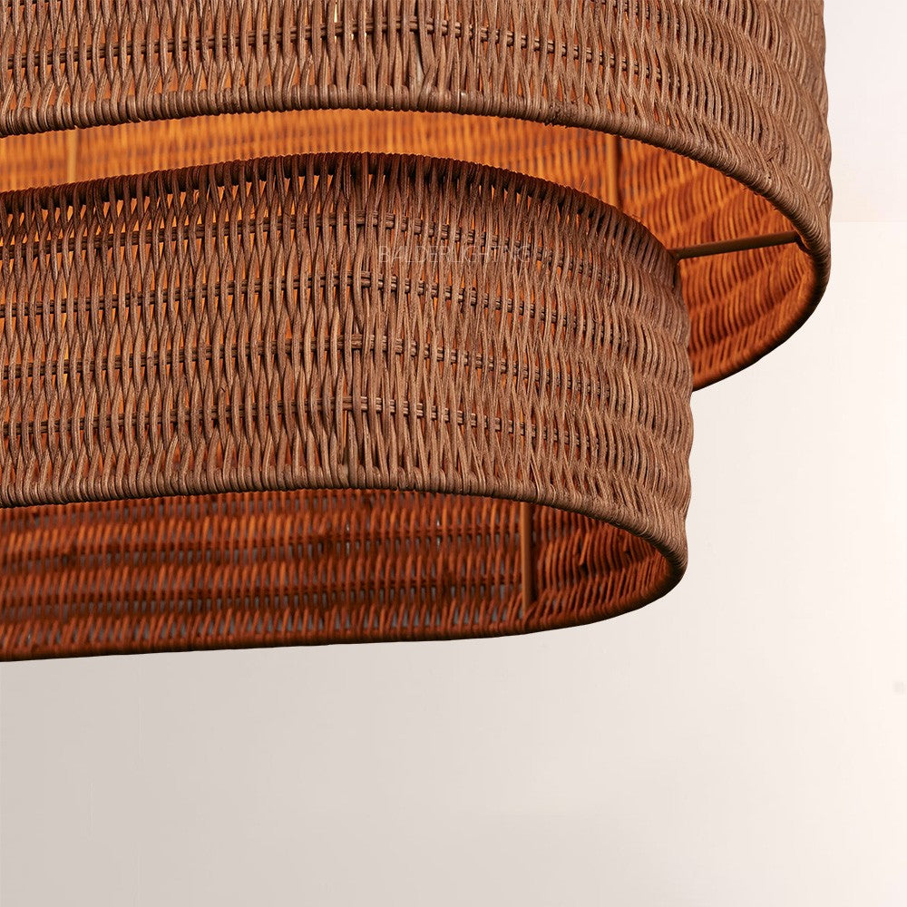 Pallue Rattan Beam Chandelier
