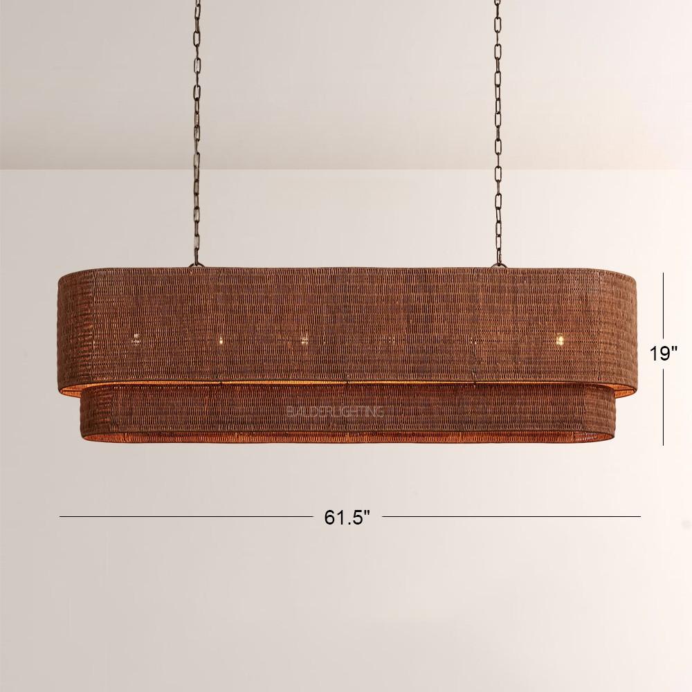 Pallue Rattan Beam Chandelier