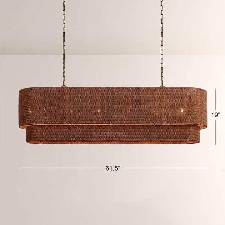 Pallue Rattan Beam Chandelier