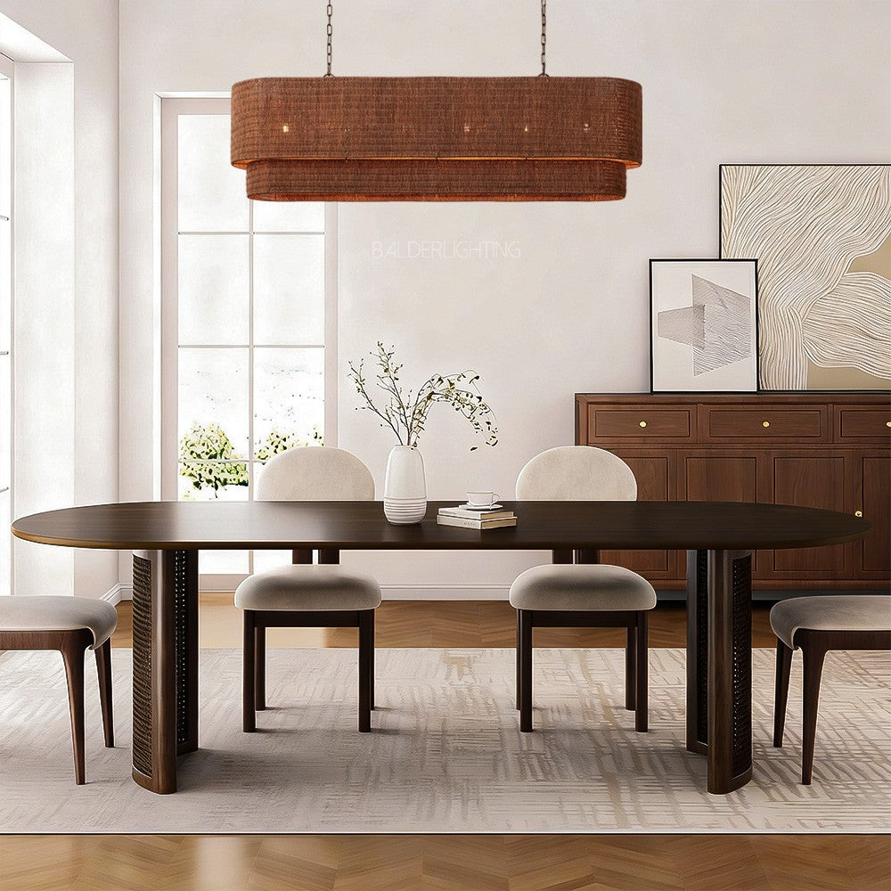 Pallue Rattan Beam Chandelier