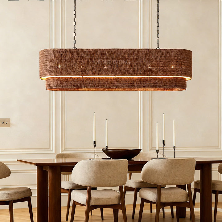 Pallue Rattan Beam Chandelier