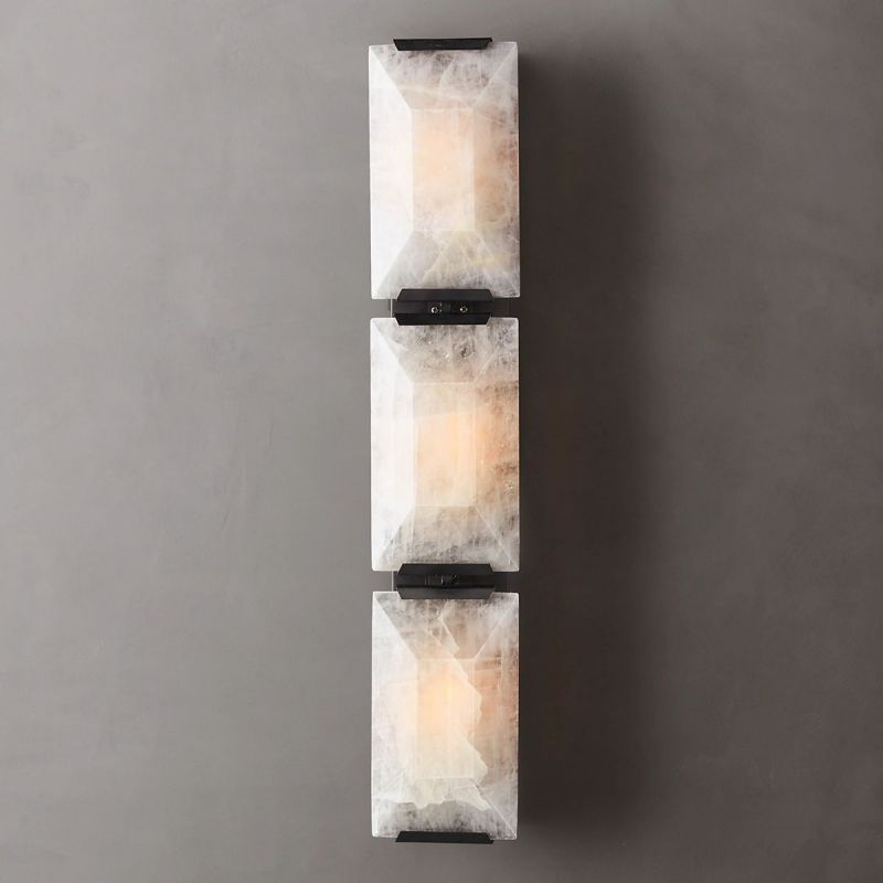 Paula Calcite Triple Sconce