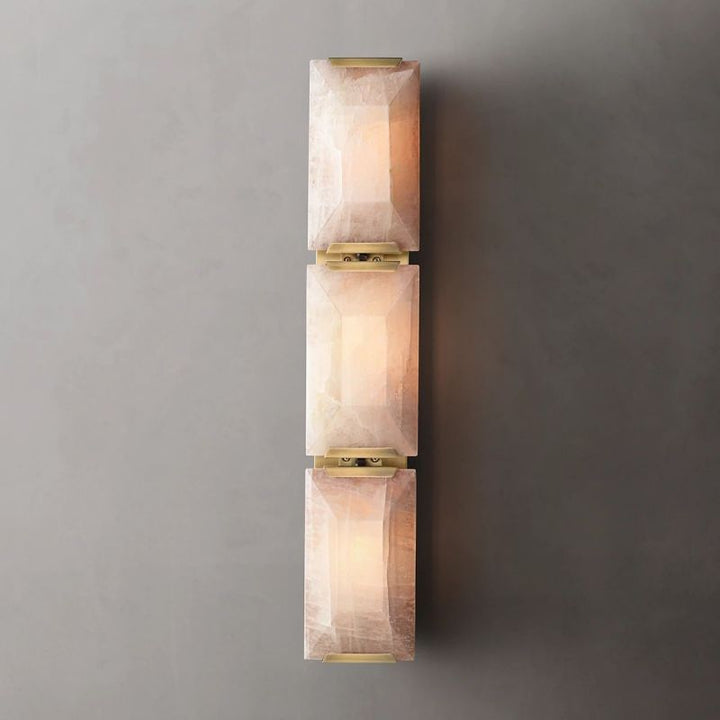 Paula Calcite Triple Sconce