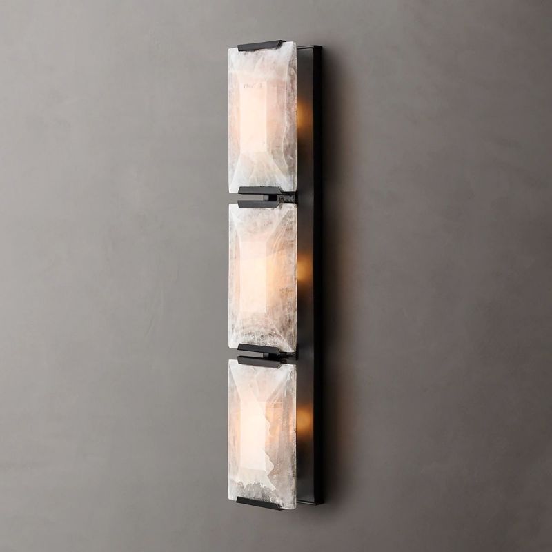 Paula Calcite Triple Sconce