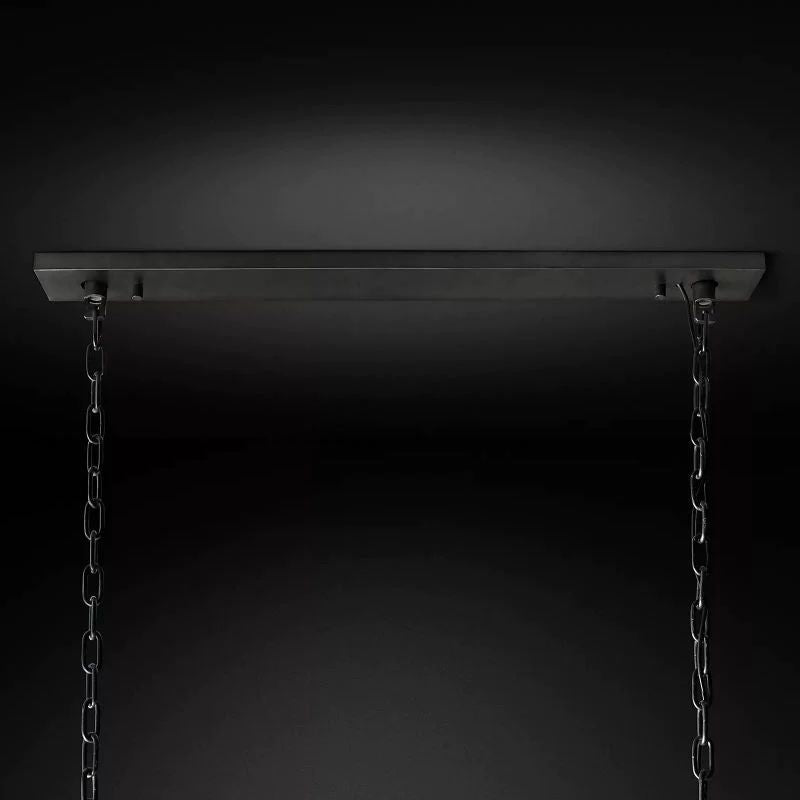 Paula Alabaster Rectangular Chandelier 54"