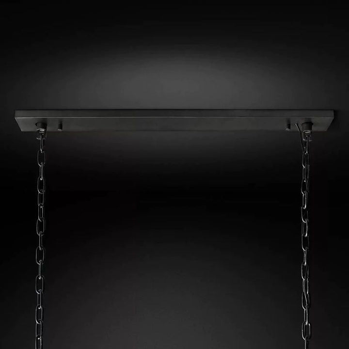 Paula Alabaster Rectangular Chandelier 54"