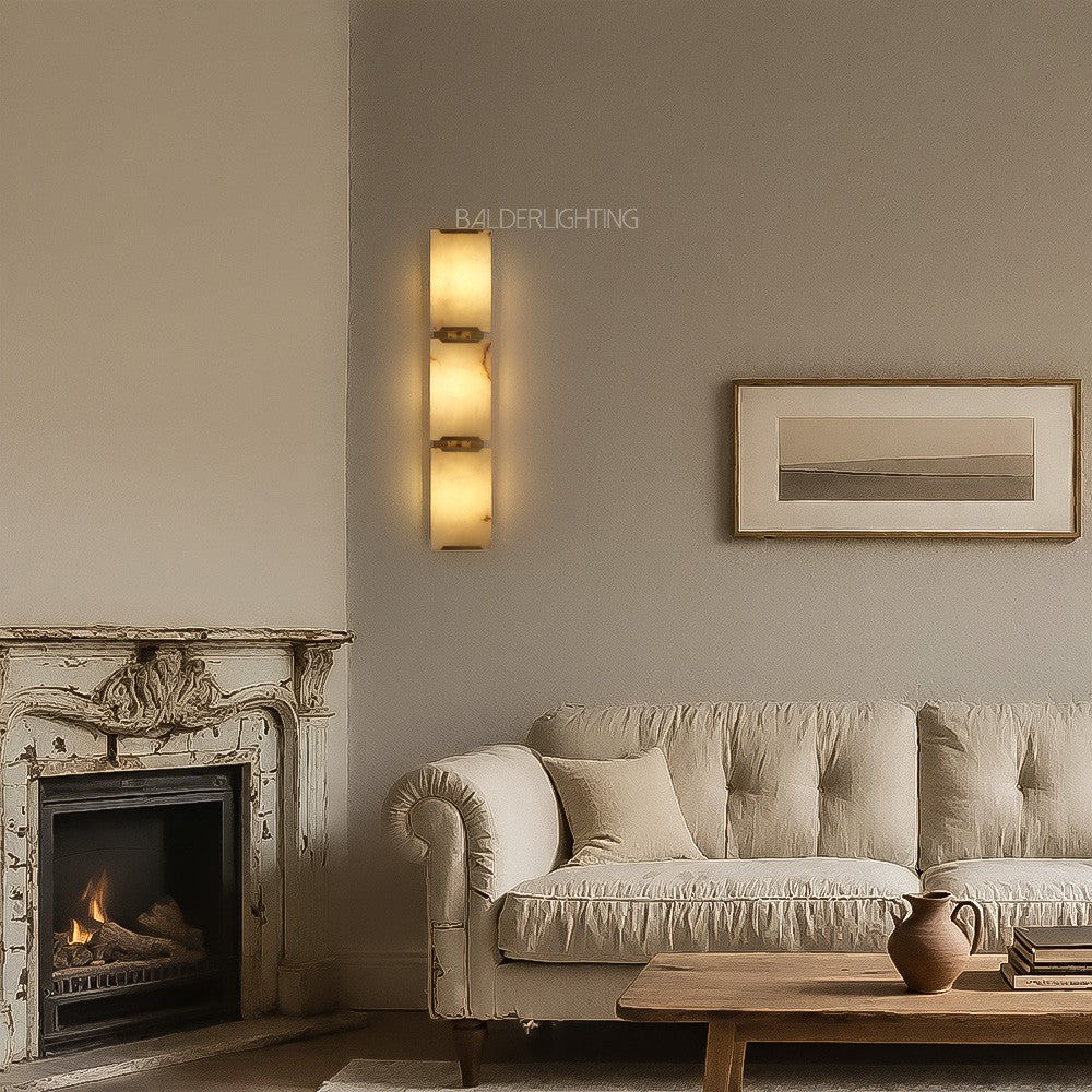 Paula Calcite Triple Sconce