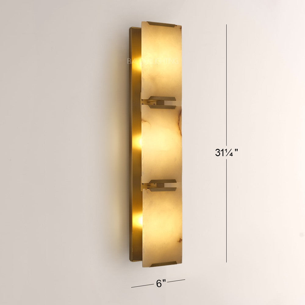 Paula Calcite Triple Sconce