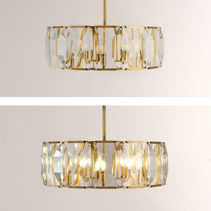 Paula Crystal Round Chandelier 31"