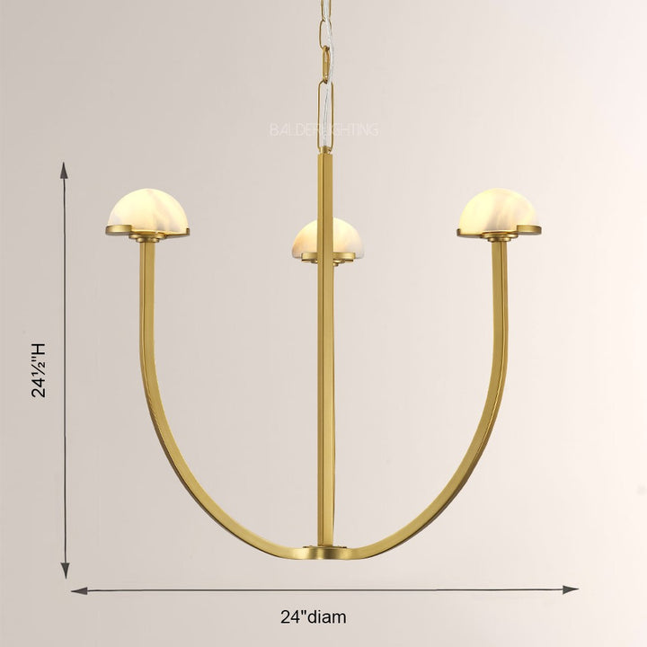 Pedra Round Chandelier 24"