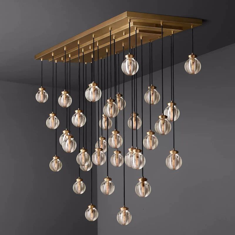 Popular Pearl Glass Chandelier 72"