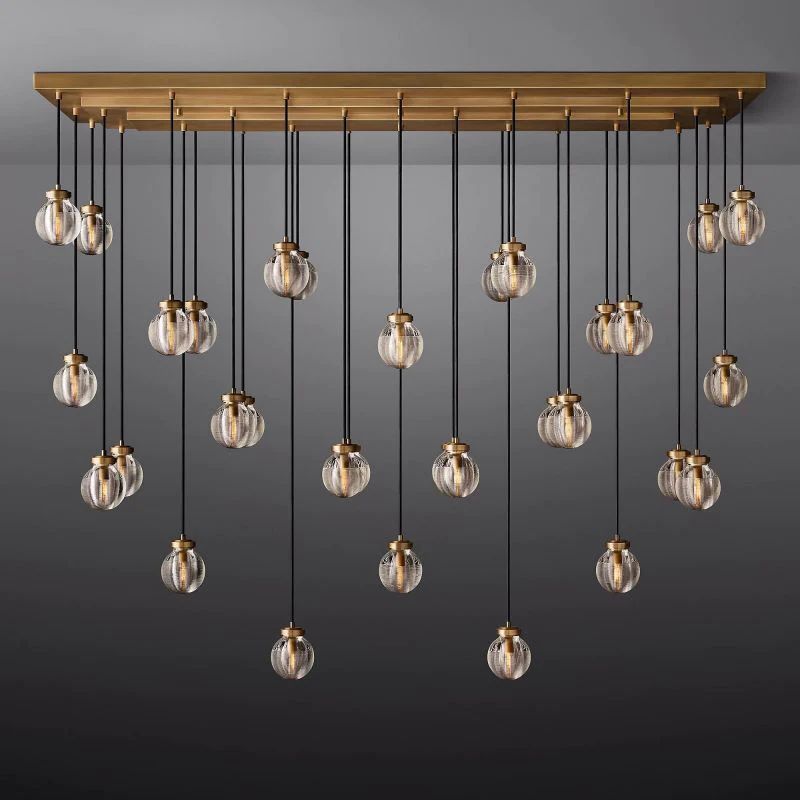Popular Pearl Glass Chandelier 72"